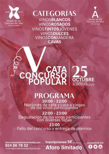 Abierto el plazo para la Cata- Concurso Popular que se celebrará en el Museo de las Ciencias del Vino el 25 de octubre