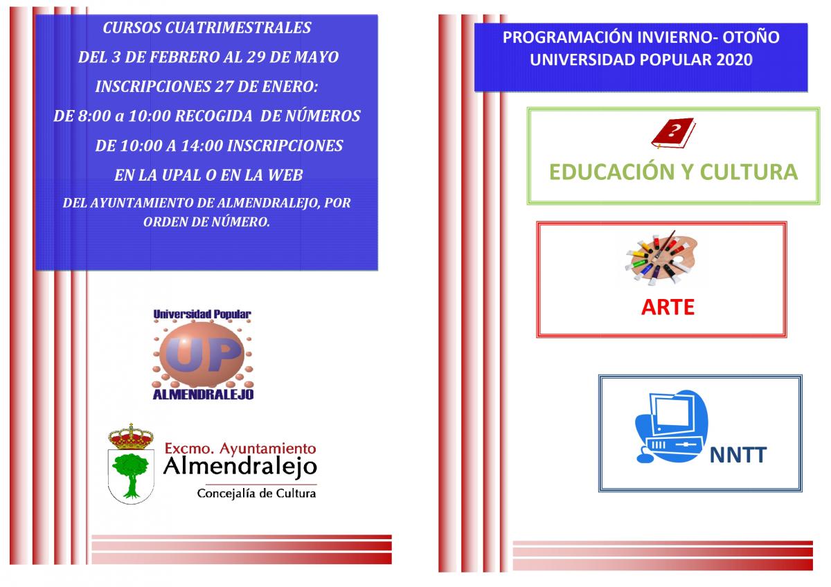 La Universidad Popular oferta 12 talleres desde febrero a mayo