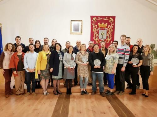 El alcalde da la bienvenida a los alumnos Erasmus del colegio Ruta de la Plata