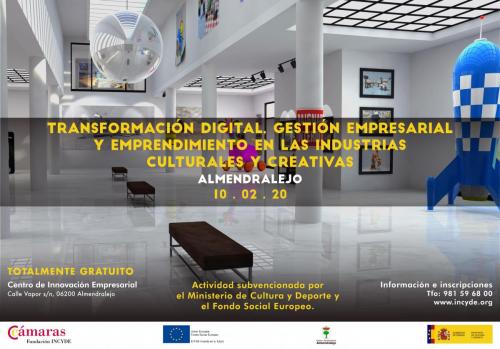Abierto el plazo para el curso “Transformación digital, gestión empresarial y emprendimiento en las empresas culturales y creativas”,