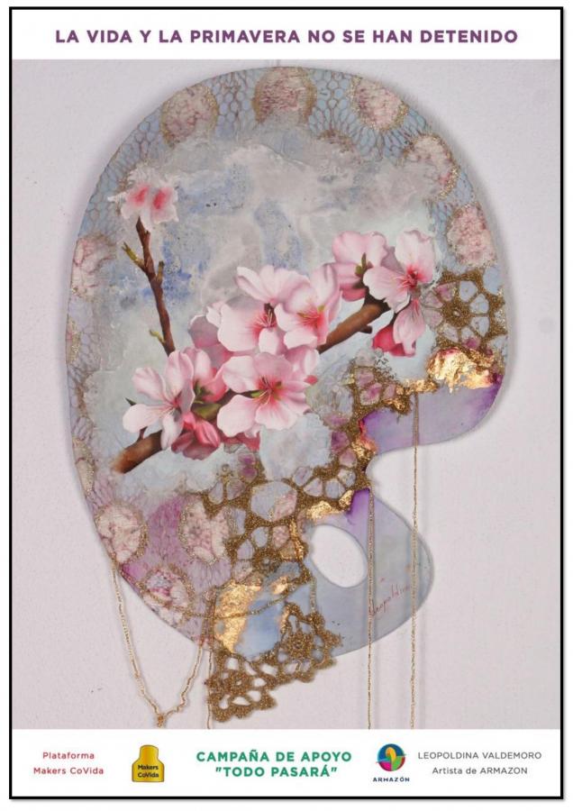 El Ayuntamiento coloca pancartas de Makers Covida con mensajes de ánimo