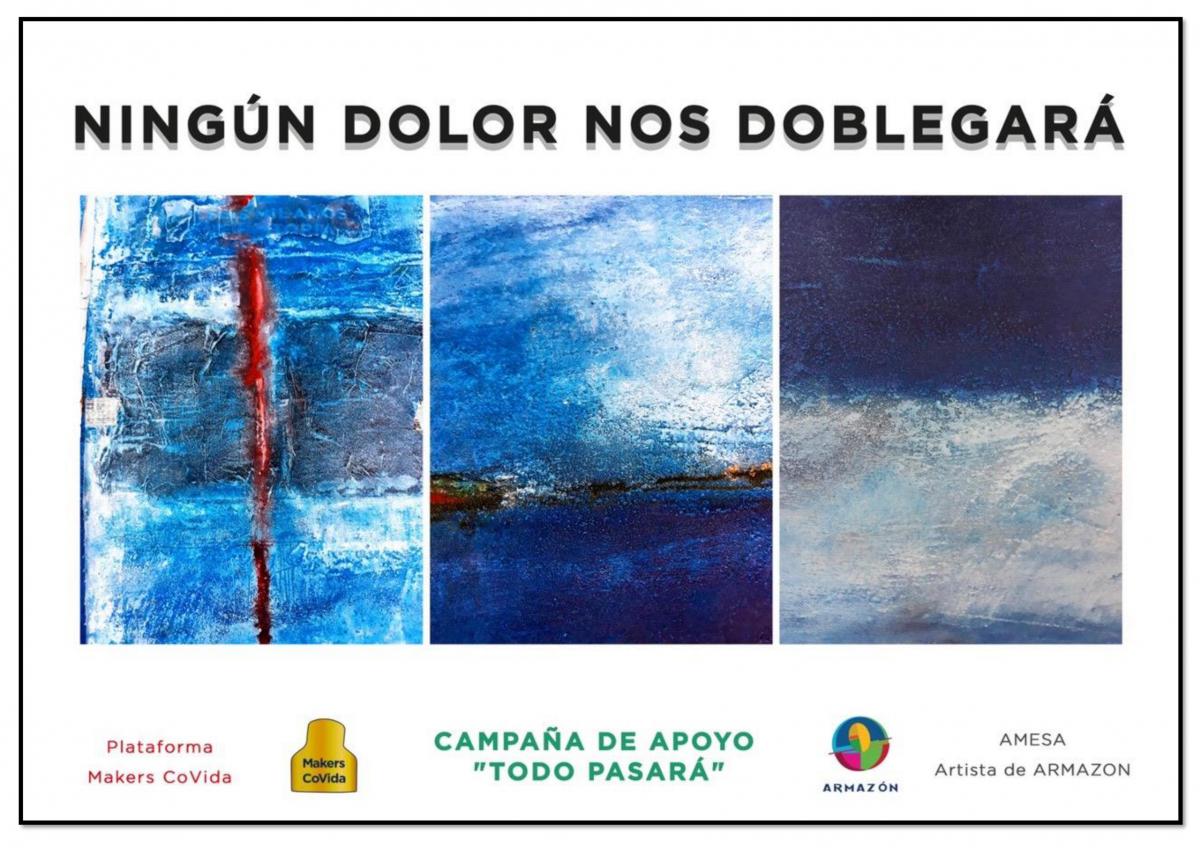 El Ayuntamiento coloca pancartas de Makers Covida con mensajes de ánimo