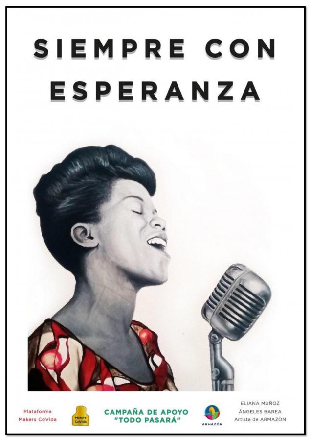 El Ayuntamiento coloca pancartas de Makers Covida con mensajes de ánimo