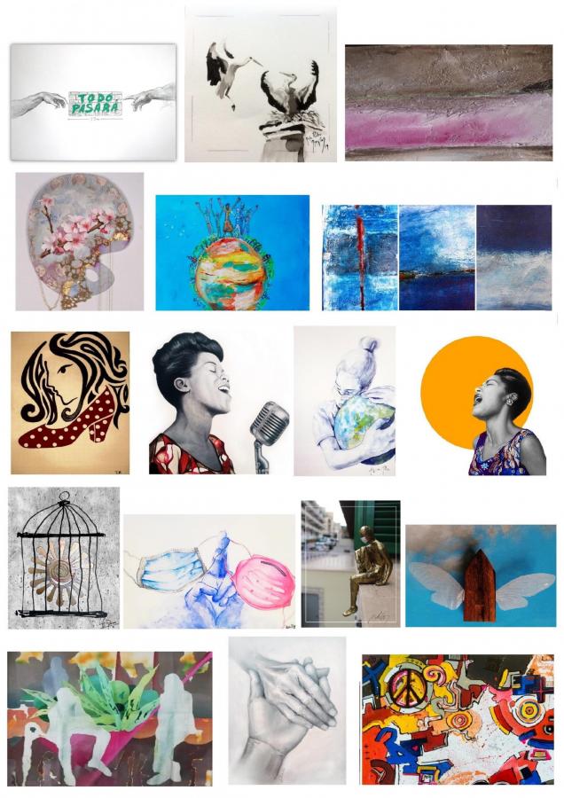 El Ayuntamiento coloca pancartas de Makers Covida con mensajes de ánimo