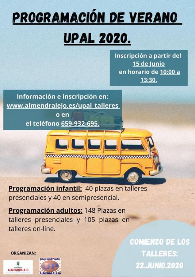 La UPAL oferta 333 plazas para talleres de verano online y presenciales