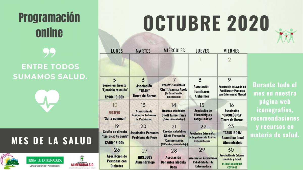Programación octubre mes de la salud