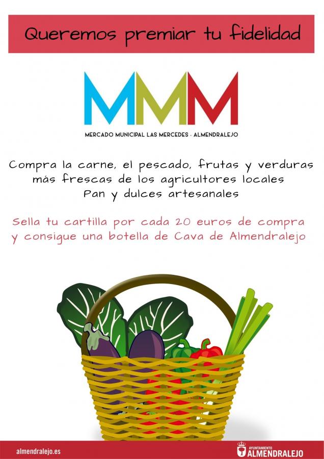 El Mercado Municipal de Las Mercedes premia la fidelidad de los clientes con Cava de Almendralejo