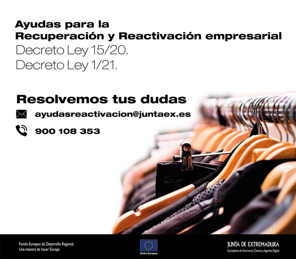 La Junta de Extremadura habilita un sistema de información de las ayudas para la reactivación empresarial