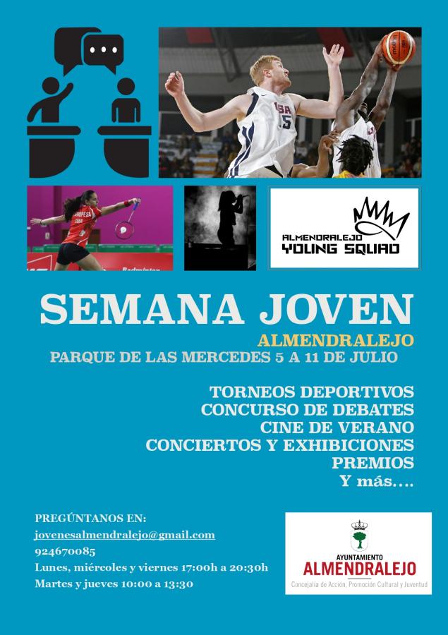 La Semana Joven se celebrará del 5 al 11 de julio organizada por el grupo “Young Squad”