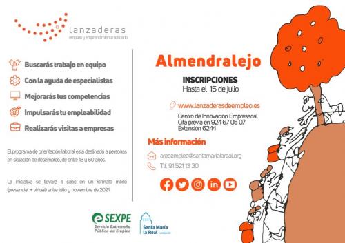 Ampliado el plazo de inscripción para la Lanzadera de Empleo de Almendralejo hasta el 15 de julio