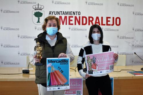 Rodríguez y ASEMCE presentan una campaña de dinamización del comercio por San Valentín