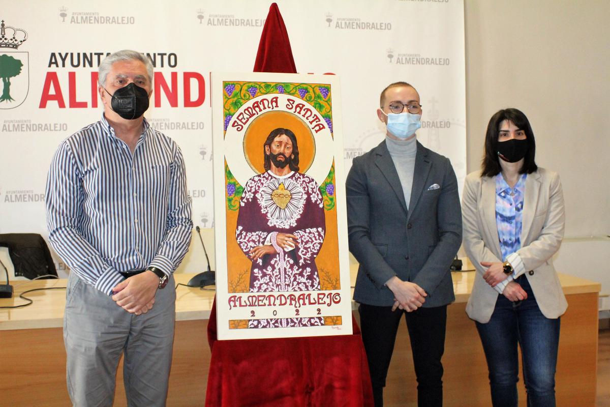 Tamara Rodríguez y el Consejo de Hermandades presentan el cartel de Semana Santa diseñado por Víctor Barneto