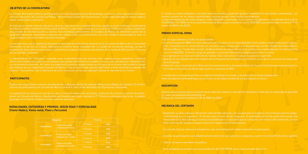 El Teatro Carolina Coronado acogerá la cuarta edición  del Certamen Jóvenes Intérpretes de Escuelas de Música 