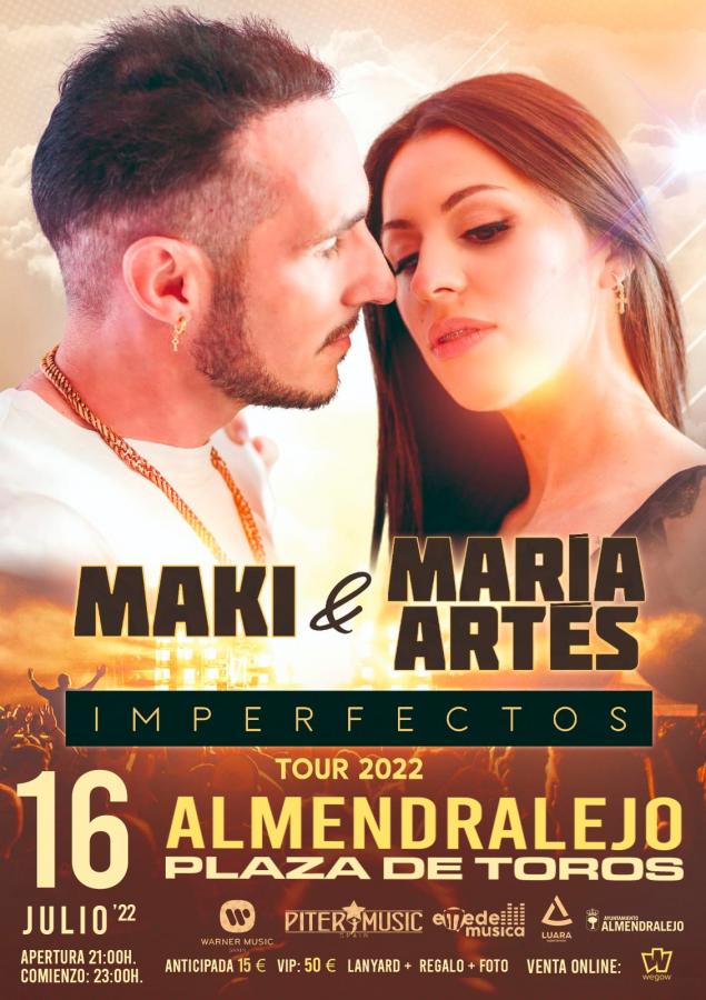 La Plaza de Toros acogerá un concierto de Maki y María Artes el 16 de julio