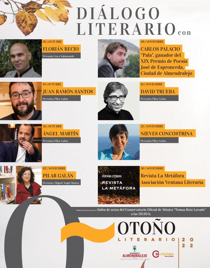 Nieves Concostrina, David Trueba y Ángel Martín forman parte del cartel del Otoño Literario