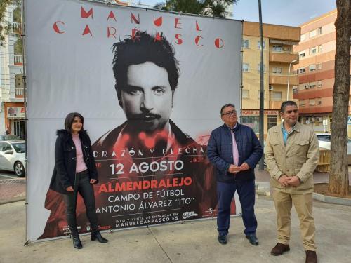 Manuel Carrasco en concierto en Almendralejo el 12 de agosto