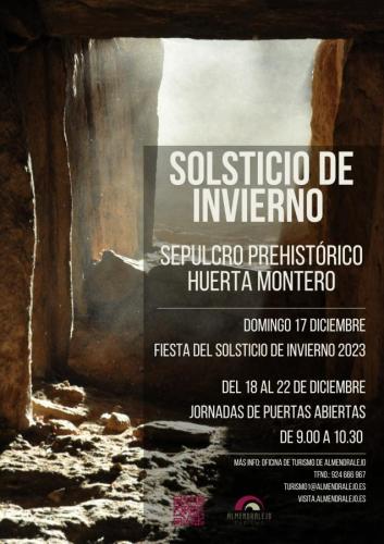 El solsticio de invierno se celebrará el domingo 17 de diciembre en Huerta Montero