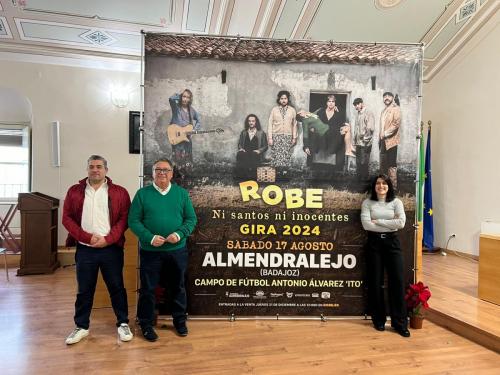 Robe actuará en Almendralejo el 17 de agosto en su gira 