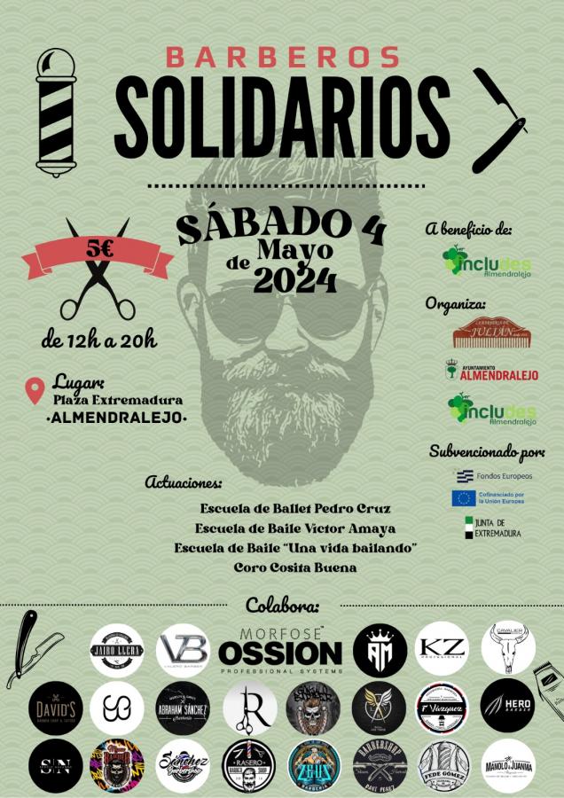 Almendralejo celebra el sábado un encuentro de barberos solidarios a beneficio de Includes