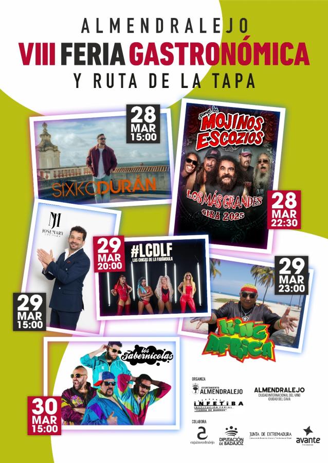 La Feria Gastronómica contará con conciertos desde el jueves y hasta el domingo 30 de marzo