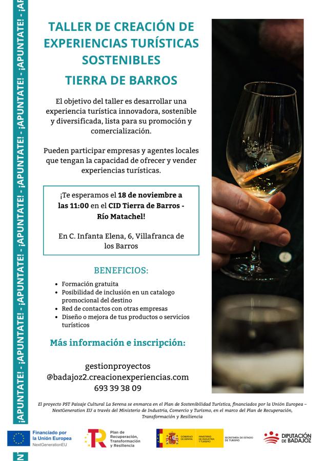 Taller gratuito de creación de experiencias turísticas