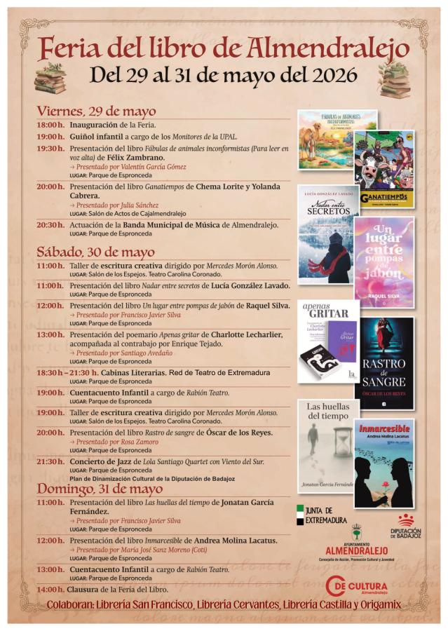 La concejala de Cultura, Isabel Ballesteros, presenta la programación de la Feria del Libro de Almendralejo